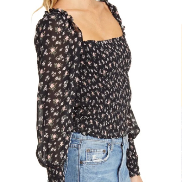 NWT Reformation Pinto Smocked Top - Picture 2 of 7